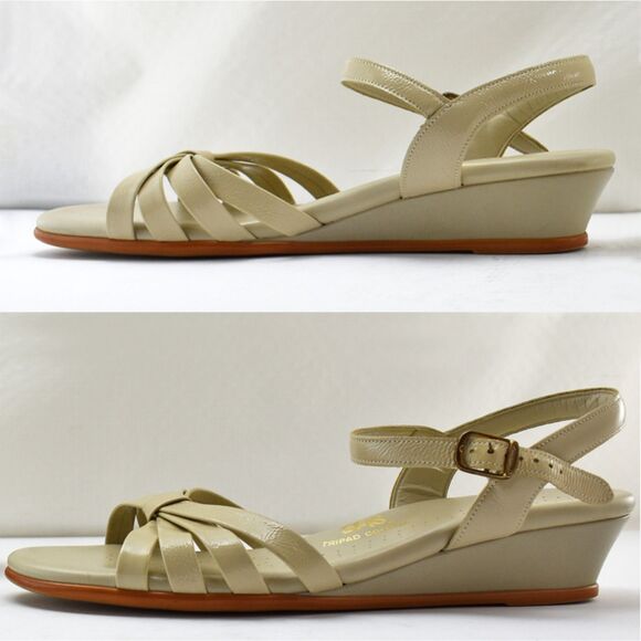 SAS Tripad Comfort Strappy Beige Leather Ankle Strap Sandals - Women's 9.5 M - Picture 2 of 7
